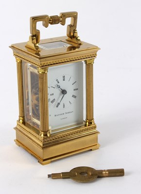 Lot 468 - A Matthew Norman miniature carriage clock, the...