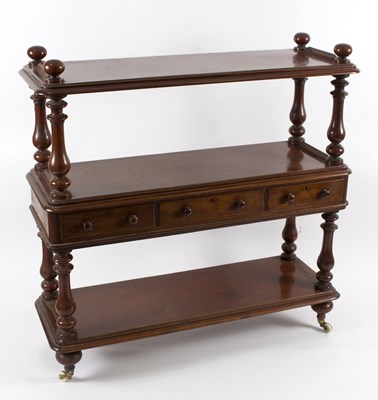 Lot 512 - A late 19th Century mahogany three-tier buffet,...