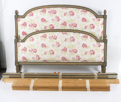 Lot 522 - A French bed with painted frame and...