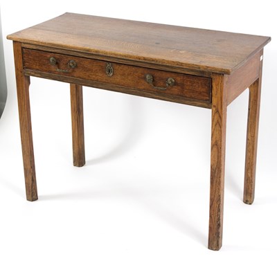 Lot 531 - A George III oak side table fitted a single...