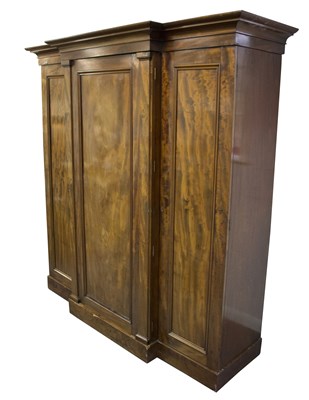 Lot 549 - A Victorian mahogany triple wardrobe, 202cm wide