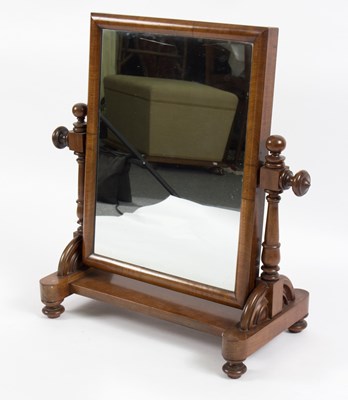 Lot 584 - A Victorian mahogany swing frame mirror, on...