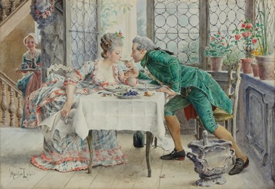 Lot 669 - Maurice Leloir (French 1853-1940)/Couple...