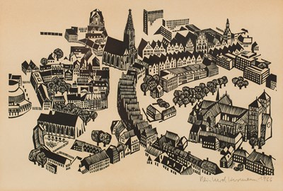 Lot 773 - Reinherd Hermann/Town View/signed and dated...