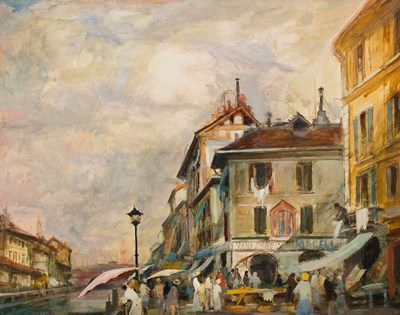 Lot 912 - Dino Rossi (Italian 1904-1982)/Italian Street...