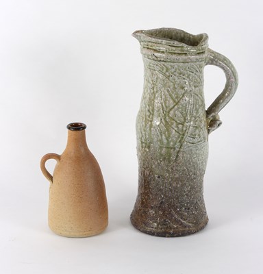 Lot 1067 - A Muchelney studio pottery flagon, 22cm high...