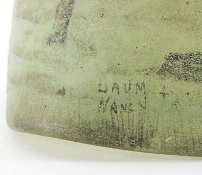 Lot 1085 - Daum, Nancy, a cameo glass lampshade, etched...