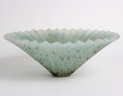 Lot 1090 - A light blue decorative glass bowl, Tessa...