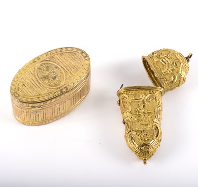 Lot 1129 - A late 18th Century ormolu snuff box, probably...