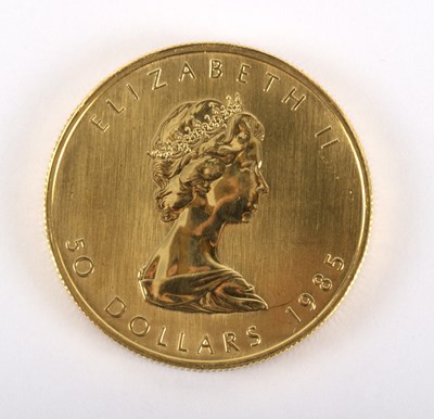 Lot 1166 - A Canadian 50 dollar gold coin, 1985,...