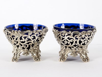 Lot 1472 - A pair of Victorian silver open salts, Hayne &...