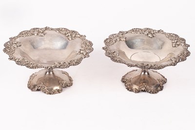 Lot 64 - A pair of American sterling silver tazze