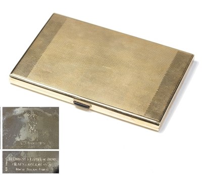 Lot 17 - An 18ct gold cigarette case, maker G E G, with...