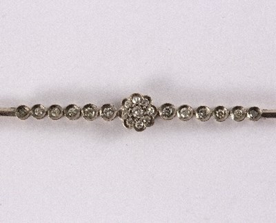 Lot 25 - A diamond bracelet, the central nine-stone...