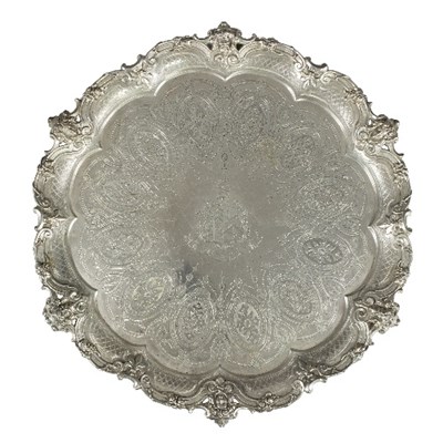 Lot 49 - A Victorian silver salver, Edward Barnard &...