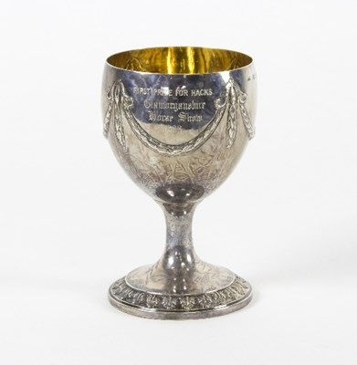 Lot 52 - A Victorian silver trophy, awarded to...