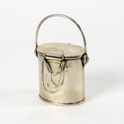 Lot 53 - A Victorian silver novelty cream pail, Joseph...