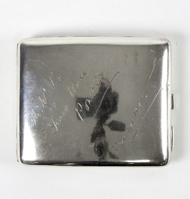 Lot 59 - A silver cigarette case, A & J Zimmerman,...