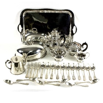 Lot 89 - A group of silver plated wares, comprising a...