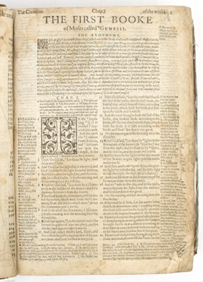 Lot 164 - A 'Breeches' bible, Robert Barker, London 1597,...