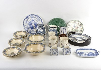 Lot 203 - A Furnivals Old Chelsea pattern supper set and...