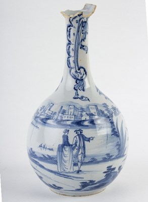 Lot 204 - An English delft blue and white guglet,...