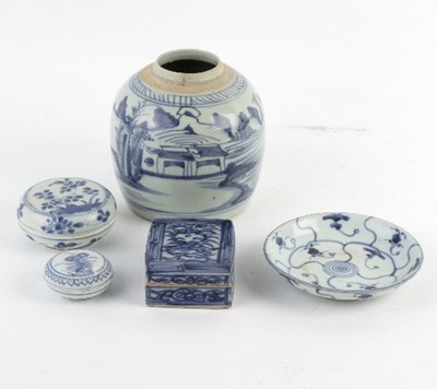 Lot 243 - Five pieces of Chinese cargo ware to include a...