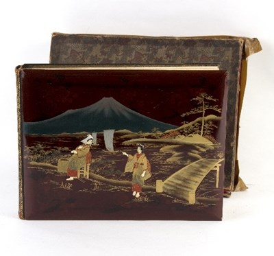 Lot 246 - A Japanese photo album, with shibayama and...