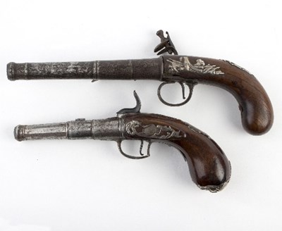 Lot 257 - A silver mounted percussion pistol, by Le...