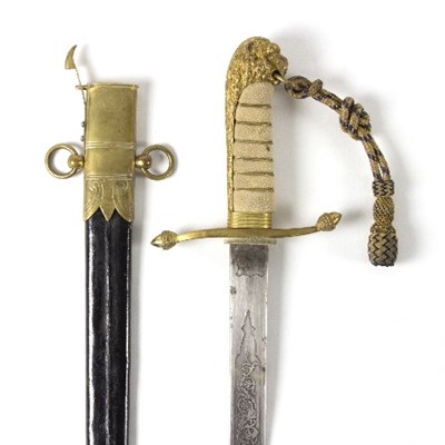 Lot 265 - A Midshipman's dirk and scabbard, by Gieves,...