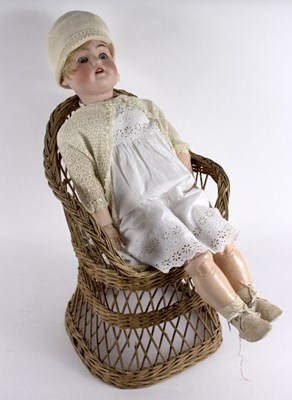 Lot 296 - An A & B German bisque head companion doll,...