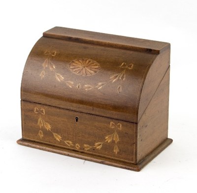 Lot 341 - A 19th Century mahogany inlaid writing box,...