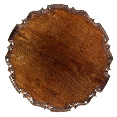 Lot 349 - A 19th Century mahogany circular tray with pie-...