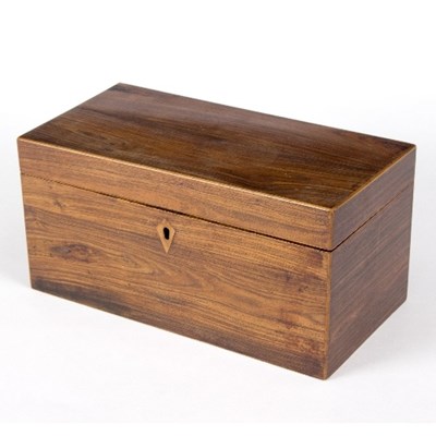 Lot 358 - A Regency rosewood rectangular tea caddy,...