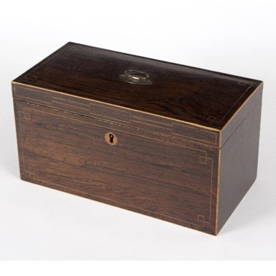 Lot 360 - A 19th Century rosewood box, of rectangular...