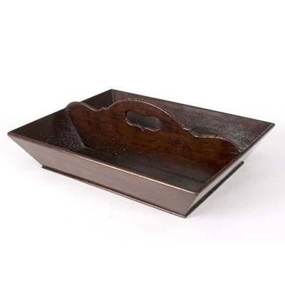 Lot 365 - A Georgian mahogany cutlery tray with central...