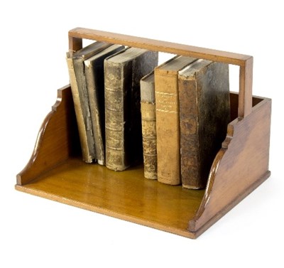 Lot 382 - A book carrier with handle and six books