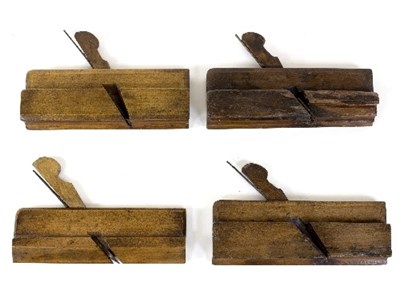 Lot 394 - Three moulding planes and another plane, 24cm...