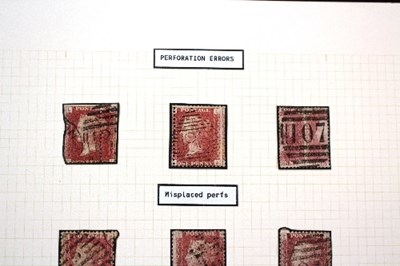 Lot 487 - 1858-79 1d red selection of nine stamps, three...