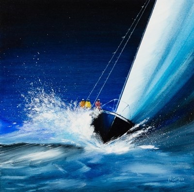 Lot 665 - Vic Gartside (British, 20th Century)/Sailing...