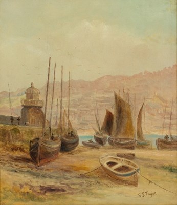 Lot 700 - C E Taylor/St Ives/Falmouth/a pair/signed/oil...