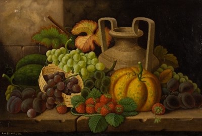 Lot 711 - James W Brook (act. 1910-1930)/Still Life with...