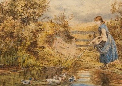 Lot 767 - Manner of Myles Birket Foster/Feeding the...