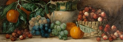 Lot 797 - A Dudley/Still Life with Oranges, Plums and...