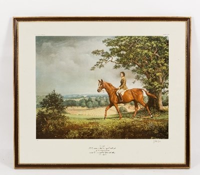 Lot 861 - S L Crawford/Elizabeth II on Horseback,...