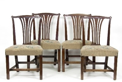 Lot 899 - A set of four 19th Century mahogany dining...