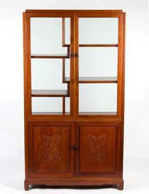 Lot 912 - A Chinese display cabinet with glazed front...