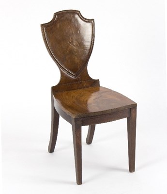 Lot 950 - A Regency mahogany hall chair, with...