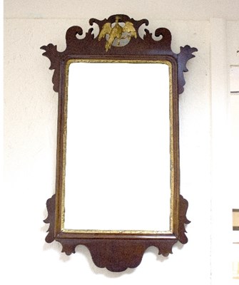 Lot 963 - A late 18th Century mahogany wall mirror, the...