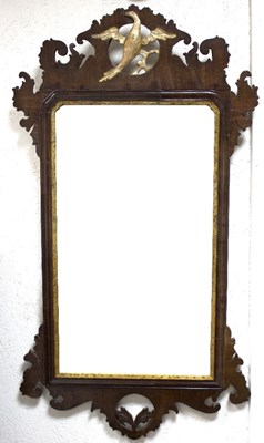 Lot 966 - A late 18th Century mahogany wall mirror, the...